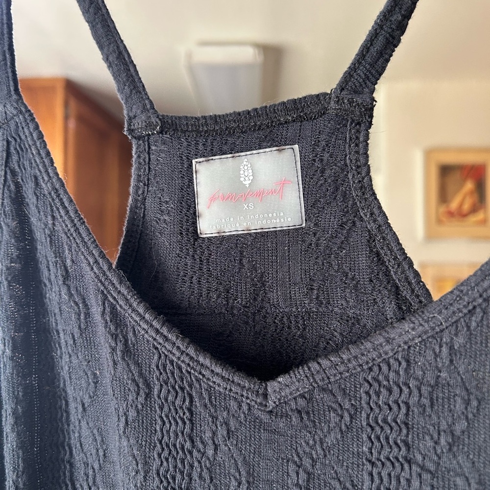 NWOT Free People Movement Hot Shot Cable Knit Onesie RARE - Black XS